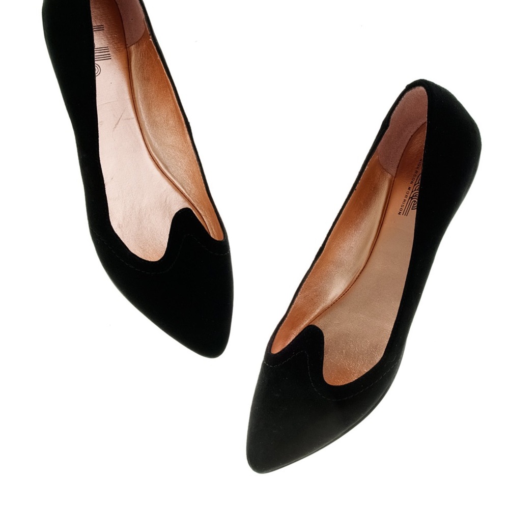 Belle by Sigerson Morrison Snakeskin Flats, sz 10